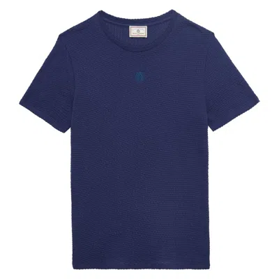 Ines De La Fressange T-shirt Paul En Coton Marine À Rayures In Blue
