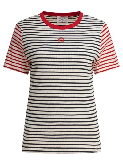 Ines De La Fressange Crew Neck T-shirt In Blue