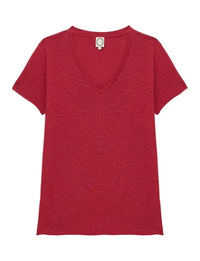 Ines De La Fressange Tee-shirt Katalina Col V Framboise