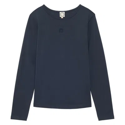 Ines De La Fressange Tee Shirt Manches Longues Cindy Marine
