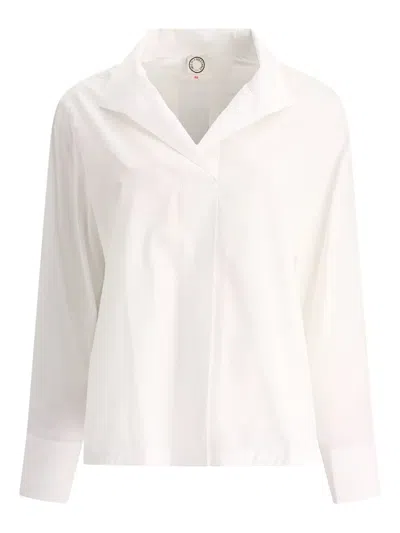 Ines De La Fressange Three-quarter Sleeve Collared Shirt In White