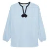 Ines De La Fressange Top Ida En Coton Bleu Clair In Blue