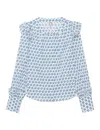 Ines De La Fressange Top Laure Imprimé In Blue