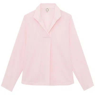 Ines De La Fressange Top Noa En Coton Rose In Pink