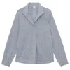 Ines De La Fressange Top Noa En Lin Mélangé Bleu Denim