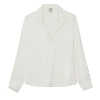 Ines De La Fressange Top Noa En Viscose Recyclée In White