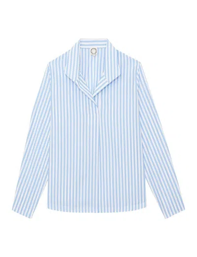 Ines De La Fressange Top Noa Rayé Bleu Et Blanc