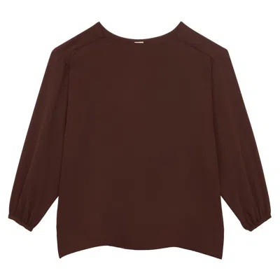 Ines De La Fressange Top Sea Fluide In Brown