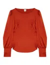 Ines De La Fressange Top Theola Orange Brûlé In Red