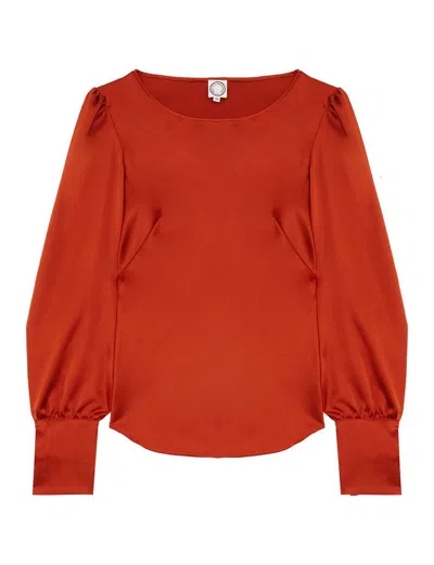 Ines De La Fressange Top Theola Orange Brûlé