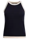 Ines De La Fressange Blue Silk Top In Blue