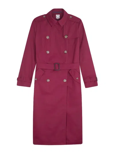 Ines De La Fressange Trench-coat Gaultier Bordeaux