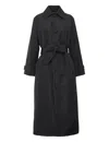 Ines De La Fressange Trench Long Esme Noir In Black
