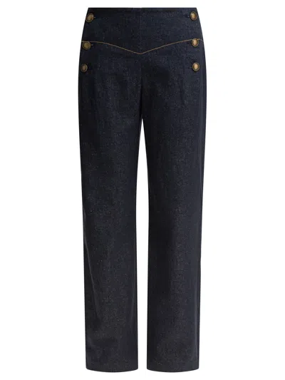 Ines De La Fressange Trousers Blue