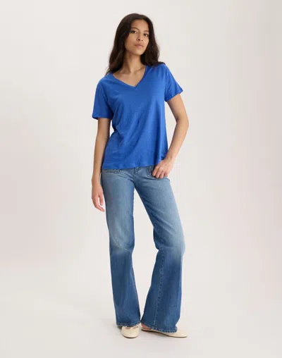 Ines De La Fressange T-shirt Lise En Lin In Blue