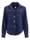 Ines De La Fressange Chemise Evana Bleu Denim In Blue