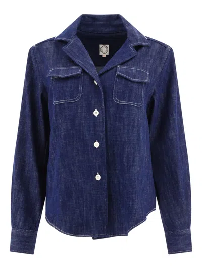 INES DE LA FRESSANGE TWO-POCKET BUTTON-DOWN SHIRT