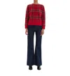 Ines De La Fressange Ulysse Plaid Sweater In Red In Red