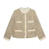 Ines De La Fressange Veste Adelaïde Dorée In Brown