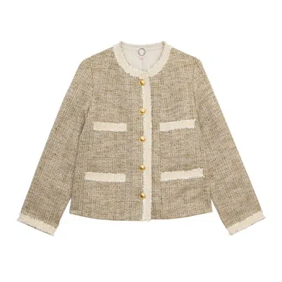 Ines De La Fressange Veste Adelaïde Dorée In Brown