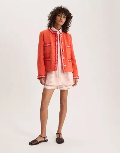 Ines De La Fressange Veste Adelaïde En Coton In Red
