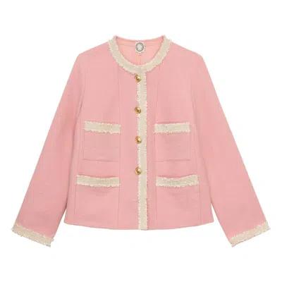 Ines De La Fressange Veste Adelaïde En Coton Rose In Pink