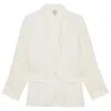 Ines De La Fressange Veste Bruna En Lin Blanc In Neutral