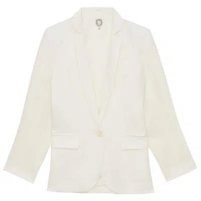Ines De La Fressange Veste Bruna En Lin Blanc In Neutral