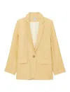 Ines De La Fressange Veste Bruna En Lin Jaune
