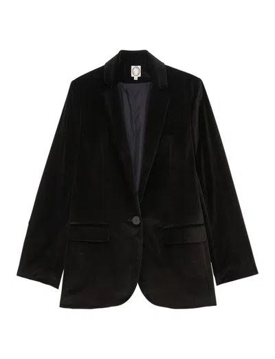 Ines De La Fressange Veste Bruna Noire En Coton