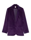Ines De La Fressange Veste Bruna Violet En Velours