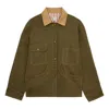 Ines De La Fressange Veste De Travail Melchior En Lin Et Coton Kaki In Green