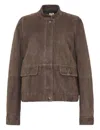 Ines De La Fressange Veste Dino Marron Suède