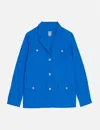 Ines De La Fressange Veste Flipper Bleu Cobalt