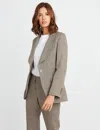 Ines De La Fressange Veste Gaelle Pied-de-poule En Lin In Neutral