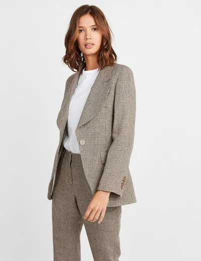 Ines De La Fressange Veste Gaelle Pied-de-poule En Lin