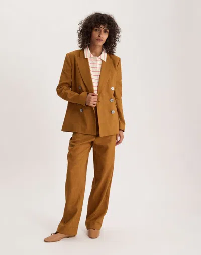 Ines De La Fressange Veste June En Lin In Multi