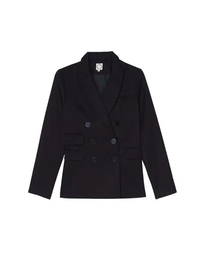 Ines De La Fressange Veste Maurice Coton Bleu Marine