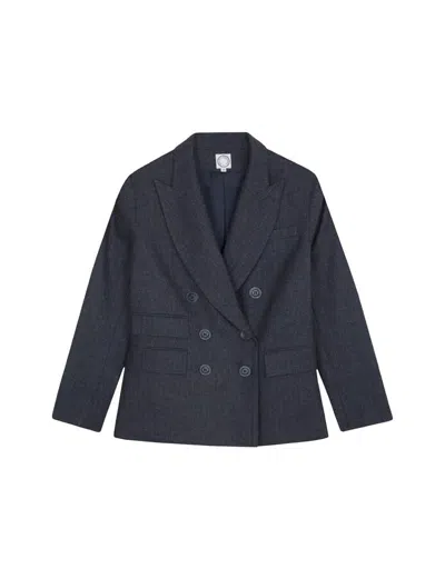 Ines De La Fressange Veste Maurice Laine Gris