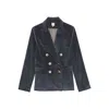 Ines De La Fressange Veste Maurice Velours Bleu