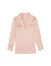 Ines De La Fressange Veste Neva Satin De Coton Rose