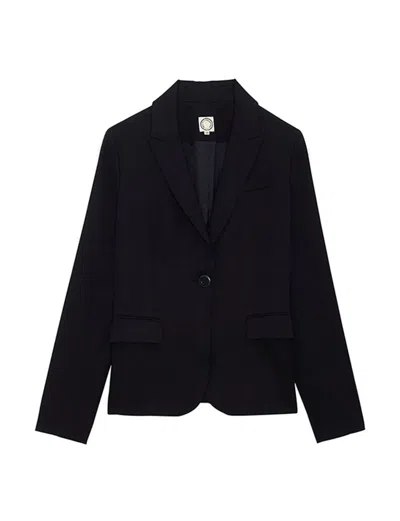 Ines De La Fressange Veste Nicoletta Bleu Marine In Black