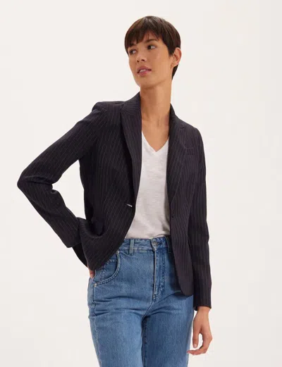 Ines De La Fressange Veste Nicoletta Bleu Nuit