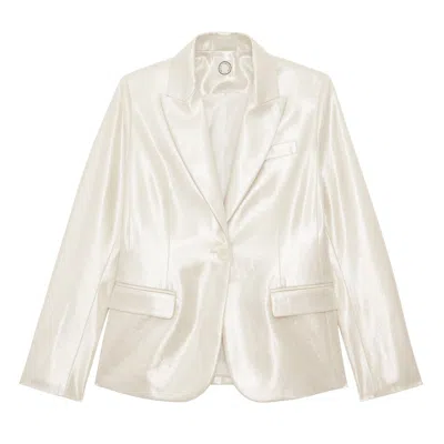 Ines De La Fressange Veste Nicoletta En Coton In Silver
