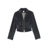Ines De La Fressange Veste Stelane Velours Bleu