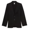 Ines De La Fressange Veste Thadée En Lin Noire In Black