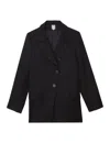 Ines De La Fressange Veste Yohan En Laine Bleu Nuit