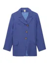 Ines De La Fressange Veste Yohan En Lin Bleu