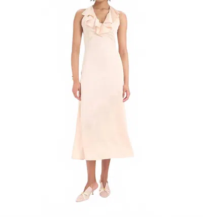 INES DE LA FRESSANGE VICTORINE MIDI DRESS IN PALE PINK
