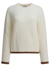 Ines De La Fressange White Mohair Knitwear In Neutral